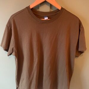 Classic boxy green Crewneck T-Shirt